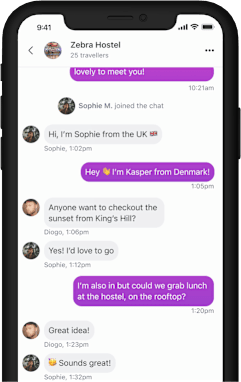 Använd din hostel-Chat