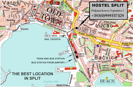 Split Old Town Map Hostel Split, Split - 2021 Prices & Reviews - Hostelworld