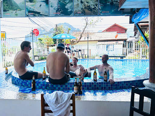 Vang Vieng Rock Backpackers  Rooftop Hostel