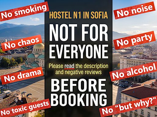 NOT FOR YOU! Hostel N1 – No Party & Many Rules