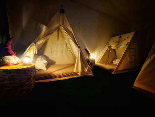 Santa's indoor Camping Hostel