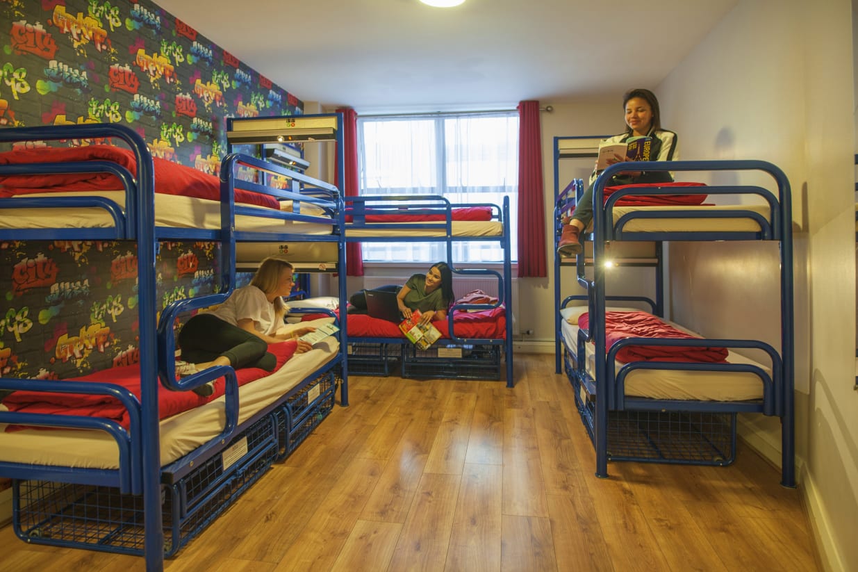 Dormitorio femenino de 6 literas en el Abigails Hostel, Dublín, Irlanda [Foto: Hostelworld]