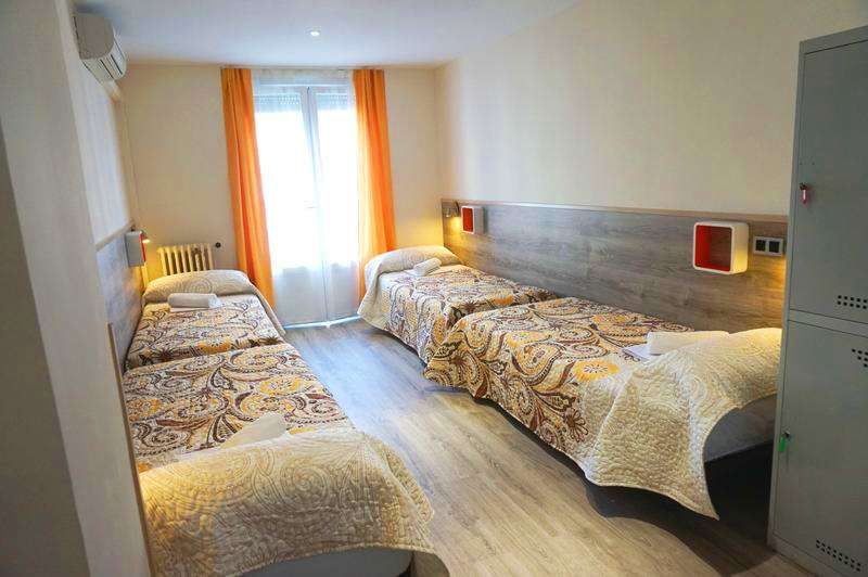 Habitación compartida cuádruple en el Mucho Madrid Hostel [Foto: Hostelworld]