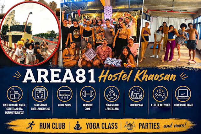 AREA81 HIDEOUT Hostel Khaosan, Bangkok