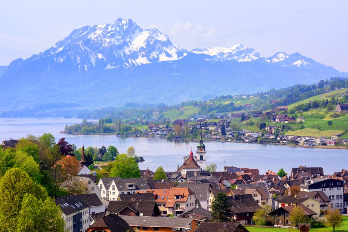 Люцерн Швейцария горы и город